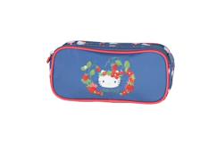 Hello kitty - trousse scolaire strawberry - bleu/rouge - 2 compartiments  - vertbaudet enfant