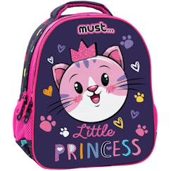 Sac à dos maternelle la boutique des toons motif chat couronne pailletée  - vertbaudet enfant