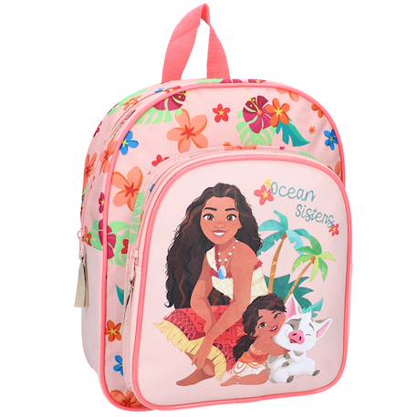 Sac à dos enfant vaiana imprimé tropical 100% polyester disney Blanc / rose / foncé 1 - vertbaudet enfant 