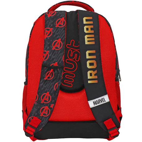 Sac à dos avengers iron man imprimé polyester armuré Noir / rouge / gris 2 - vertbaudet enfant 