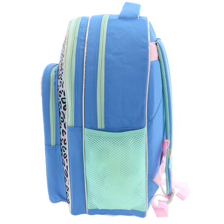 Sac à dos minnie léopard avec bretelles rembourrées 42 cm Bleu / vert / gris 4 - vertbaudet enfant 