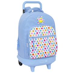 Sac à dos à roulettes fille - smiley world - trolley haut de gamme  - vertbaudet enfant