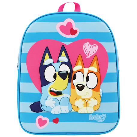 Sac à dos maternelle fille 3d moulé cœur bluey Bleu / bleu / ciel / blanc 3 - vertbaudet enfant 