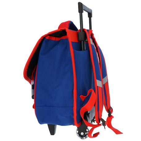 Cartable à roulettes garçon super mario bros - 2 compartiments 41 cm Bleu / rouge 3 - vertbaudet enfant 