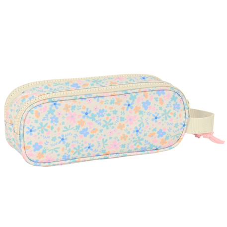 Trousse rectangulaire blossom 2 compartiments à zip 21 cm Bleu 2 - vertbaudet enfant 
