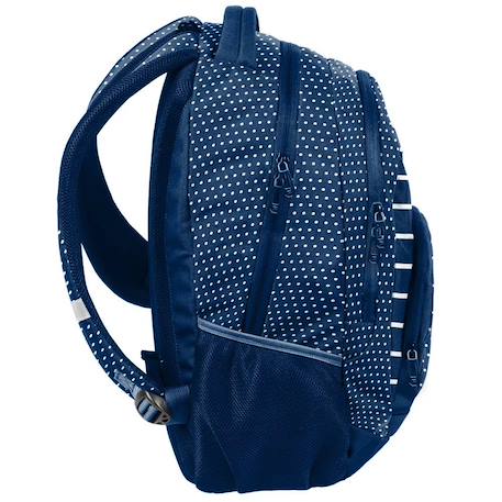 Sac à dos scolaire pois blancs 2 compartiments 43 x 31 x 19 cm Bleu 2 - vertbaudet enfant 