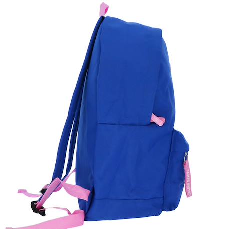 Sac à dos scolaire fille camps en tissu synthétique renforcé 42 cm Bleu / rose 4 - vertbaudet enfant 