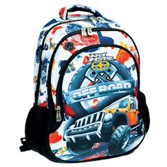 -Sac à dos scolaire garçon monster truck imprimé no fear 45 cm