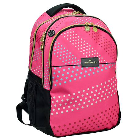 Fille-Sac à dos scolaire fille motif à pois en nylon/polyester hallmark