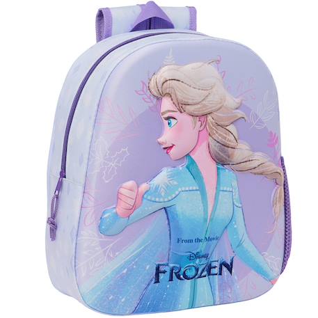 Fille-Accessoires-Cartable, trousse-Sac à dos panneau avant laminé 3d la reine des neiges