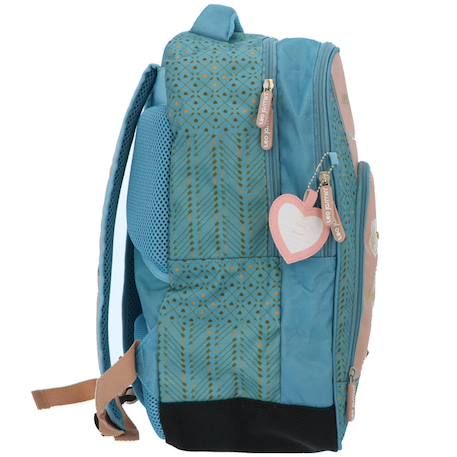 Sac à dos enfant teo jasmin jasmine cat 42 cm à 2 compartiments zippés Bleu+Multicolore+Turquoise/gris/blanc 7 - vertbaudet enfant 