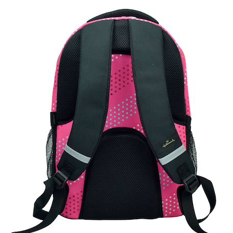Sac à dos scolaire motif à pois en nylon/polyester hallmark Blanc / rose / gris 2 - vertbaudet enfant 