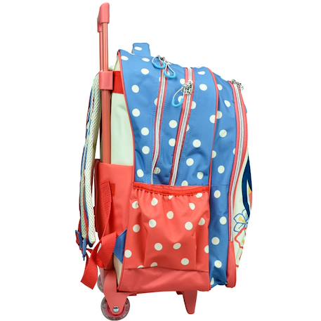 Sac à dos à roulettes fille - imprimé minnie flowers - licence disney Rose/multicolore 3 - vertbaudet enfant 