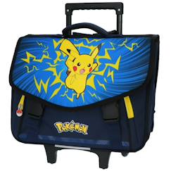 Cartable à roulettes pikachu pokémon 2 compartiments 41 cm  - vertbaudet enfant