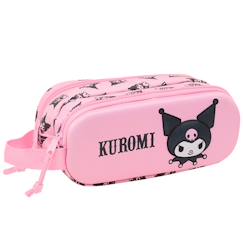 Jouet-Trousse à crayons fille safta kuromi 3d en simili cuir