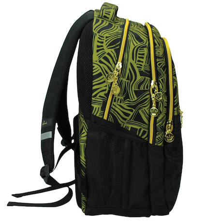 Sac à dos fille 2 compartiments en textile imprimé hallmark golden Noir / vert / clair / noir 2 - vertbaudet enfant 