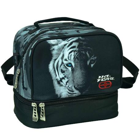 Sac gouter no fear tigre dark 21 cm - sac déjeuner Multicolore 1 - vertbaudet enfant 