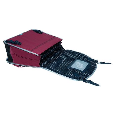 Cartable à roulettes fille textile avec poignée télescopique ikks Bleu marine/gris froid 2 - vertbaudet enfant 