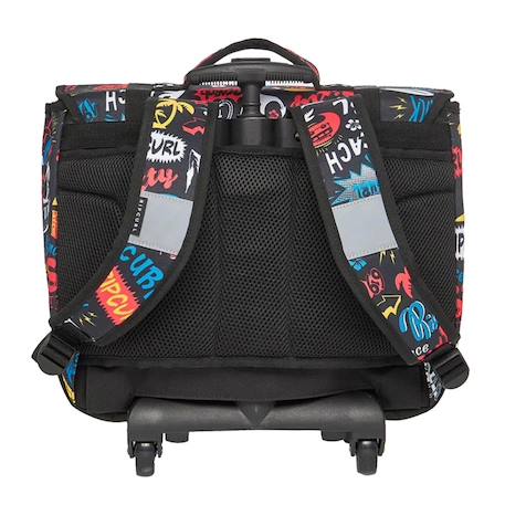 Cartable à roulettes garçon rip curl multico fluo 17l - 2 compartiments Multicolore+Noir / multicolore 9 - vertbaudet enfant 