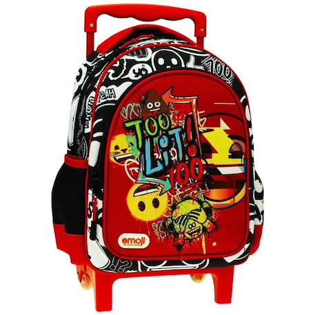Fille-Accessoires-Cartable, trousse-Trolley maternelle fille gim emoji imprimé too lit en polyester