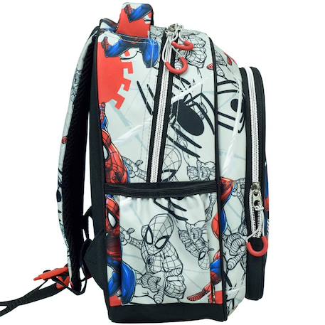 Sac à dos enfant spiderman 12l zippé 30x25x15 cm Blanc / gris 2 - vertbaudet enfant 