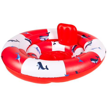 Flotteur de bain bébé baleine Red;white 2 - vertbaudet enfant 