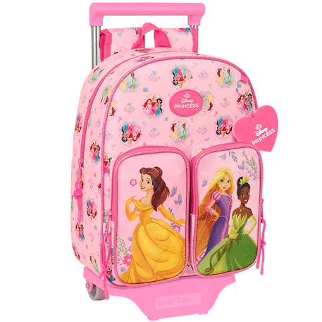 Sac à dos à roulettes princesse disney 34 cm trolley maternelle Multicolore 1 - vertbaudet enfant 