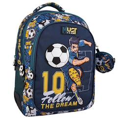 Sac à dos enfant football follow the dream 2 compartiments 43 cm  - vertbaudet enfant
