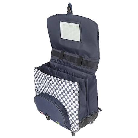 Cartable à roulettes polyester recyclé matheo 38 cm Bleu / blanc 2 - vertbaudet enfant 