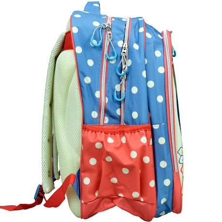 Sac à dos scolaire fille minnie motif fleurs en synthétique Blanc / rose / bleu 3 - vertbaudet enfant 