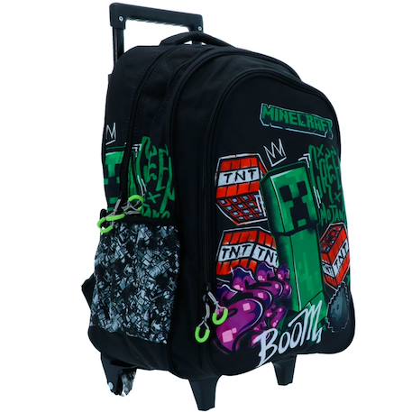 Garçon-Accessoires-Cartable, trousse-Sac à dos roulettes minecraft 46 cm polyester