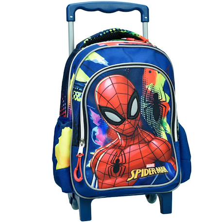 Sac à dos trolley maternelle garçon spider-man marvel 30 cm Bleu / multicolore 1 - vertbaudet enfant 