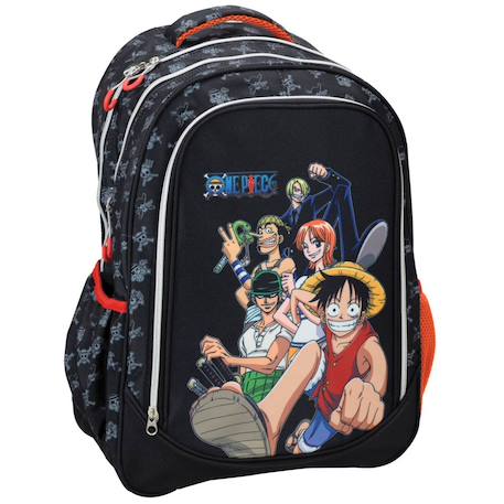 Sac à dos enfant 1 compartiment zippé 43 x 30 x 17 cm one piece Noir 1 - vertbaudet enfant 