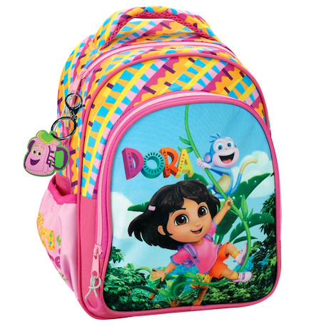 Sac à dos maternelle dora lexploratrice et le singe babouche 30 cm Rose/bleu/vert 1 - vertbaudet enfant 