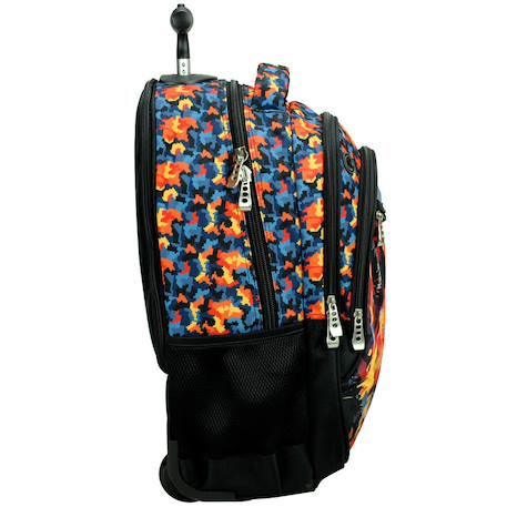 Sac à dos à roulettes garçon no fear loup colors 48 cm - trolley scolaire Multicolore 2 - vertbaudet enfant 