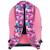 Sac à dos scolaire fille textile imprimé papillons pailleté Bleu marine/orange fluo 2 - vertbaudet enfant 