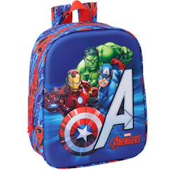 Cartable préscolaire safta avengers 3d panneau moulé imprimé  - vertbaudet enfant