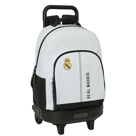 Sac à dos à roulettes garçon real madrid & 45 cm - trolley scolaire Noir / blanc 1 - vertbaudet enfant 