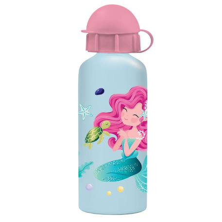 Lot repas enfant sirène 2 pièces boîte pvc + gourde alu Bleu ciel 2 - vertbaudet enfant 