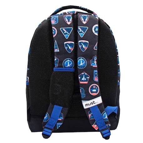 Sac à dos cmp astronaute 43 cm imperméable à 2 compartiments zippés Noir / bleu / marine / bleu 2 - vertbaudet enfant 