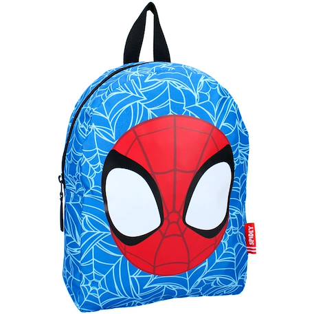 Garçon-Accessoires-Cartable, trousse-Sac à dos maternelle spiderman visage stylisé en tissu synthétique