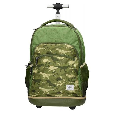 Sac à dos trolley imprimé camouflage dinosaure 45 cm Vert 2 - vertbaudet enfant 