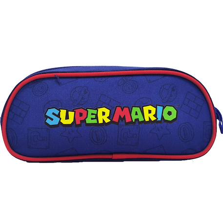 Trousse rectangulaire super mario en textile imprimé officiel Bleu marine 2 - vertbaudet enfant 