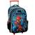 Sac à dos à roulettes spider-man imprimé en tissu haute qualité Bleu marine/orange fluo 1 - vertbaudet enfant 