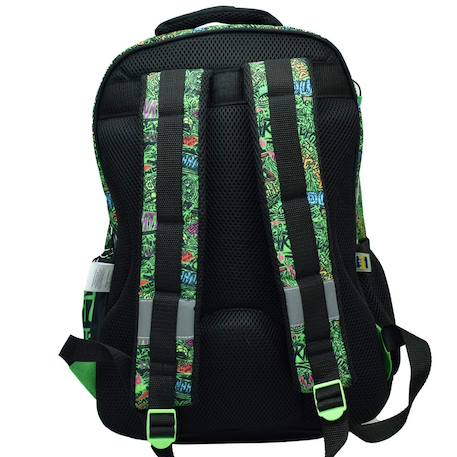Sac à dos garçon tortue ninja motif skate néon graffiti 2 compartiments Multicolore 2 - vertbaudet enfant 