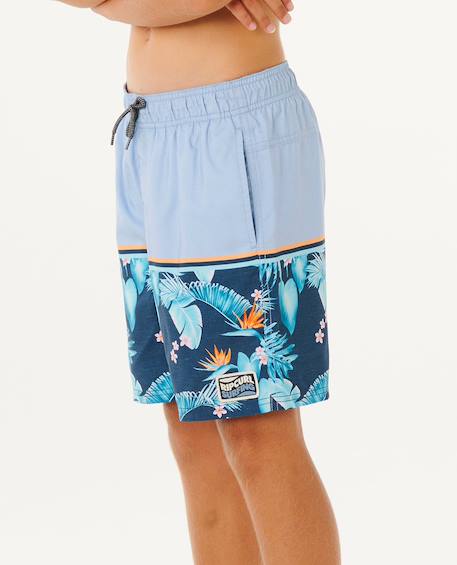 Short de bain streamline stripe volley - enfants Faded denim 2 - vertbaudet enfant 