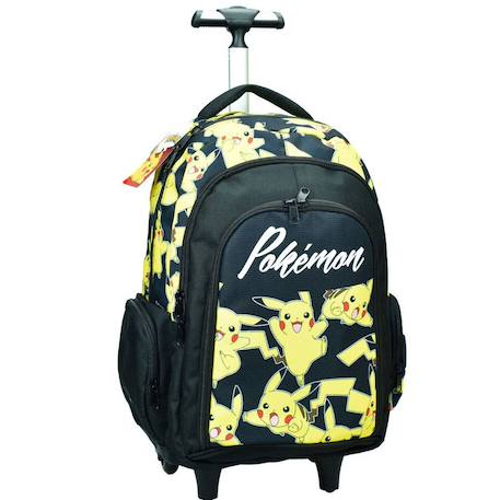 Sac à dos à roulettes pokémon pikachu 50 cm - cartable Multicolore 1 - vertbaudet enfant 