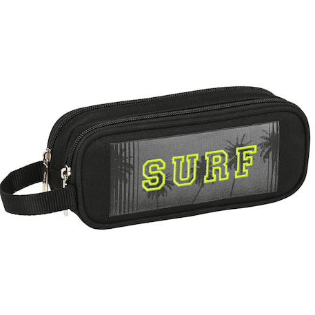 Trousse rectangulaire 2 compartiments textile safta surf miami Noir 1 - vertbaudet enfant 