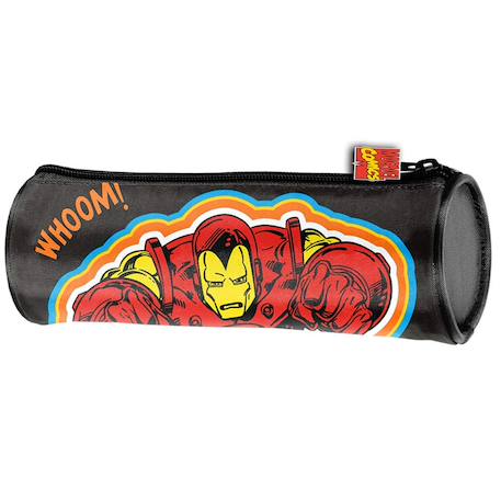 Garçon-Accessoires-Cartable, trousse-Trousse ronde tissu synthétique avengers motif iron man