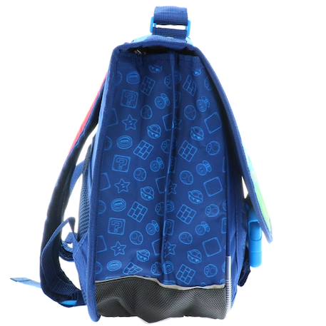 Cartable scolaire garçon super mario en tissu synthétique imprimé Bleu 2 - vertbaudet enfant 